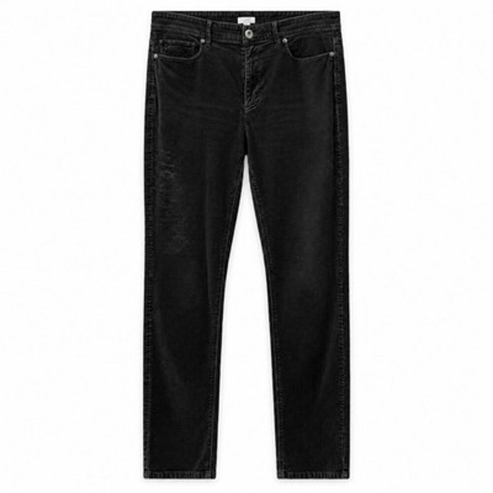 J Jill Stretch Velour Jeans 10 Tall Dark Gray High Rise Taper Classic Fit